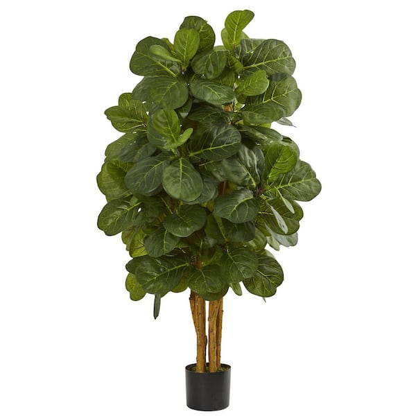 Nearly Natural 4 in. Fiddle Leaf Fig Artificial Tree