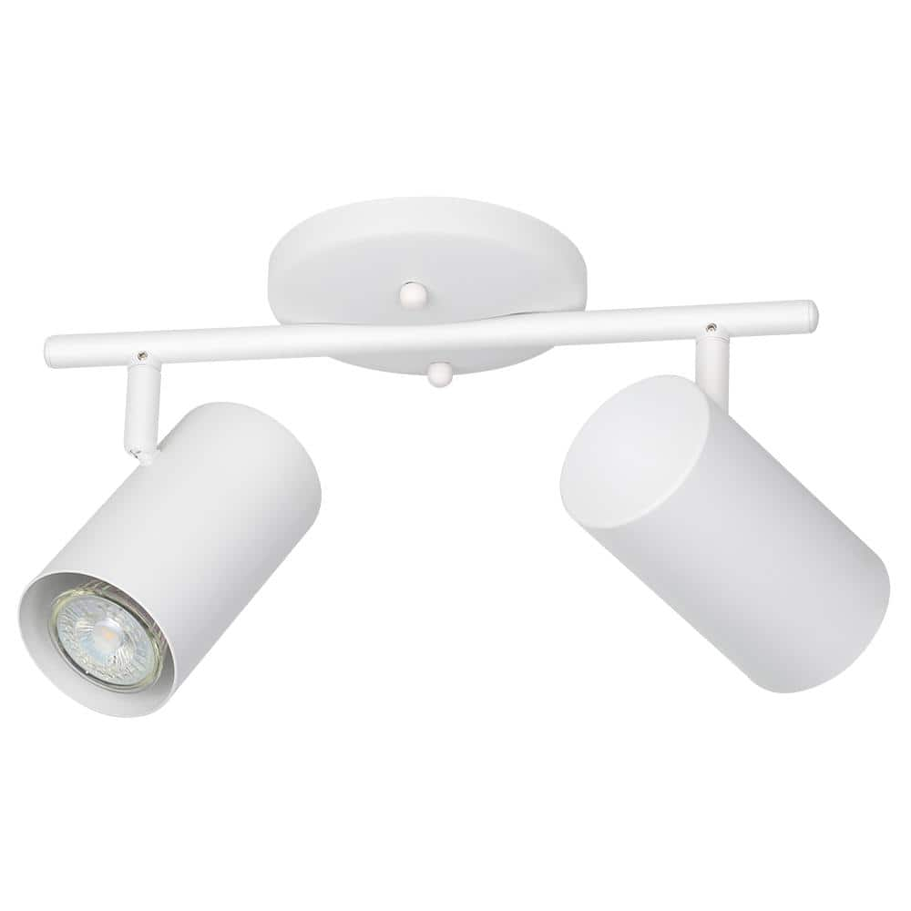 Eglo Calloway 1 ft. White Hard Wired Fixed Track Lighting Kit with ...