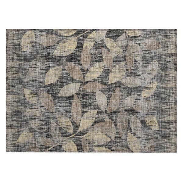 Chantille Machine Washable Indoor/Outdoor Abstract ACN3162 Black 2 ft. x 3 ft. Accent Rug
