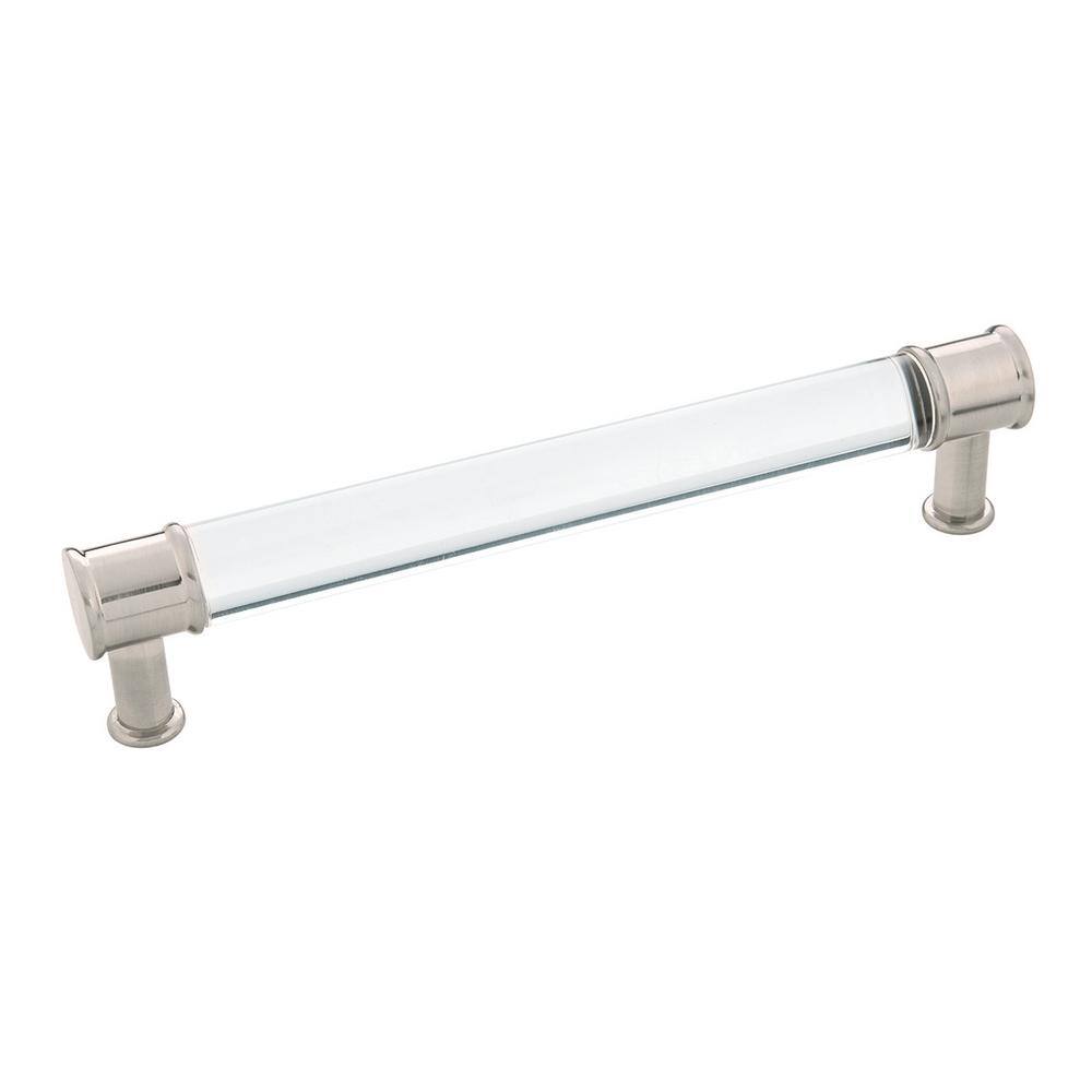 Midway 6-5/16 in. (160mm) Center to Center Crysacrylic with Satin Nickel Cabinet Bar Pull (10-Pack) price history on PriceWatchPro