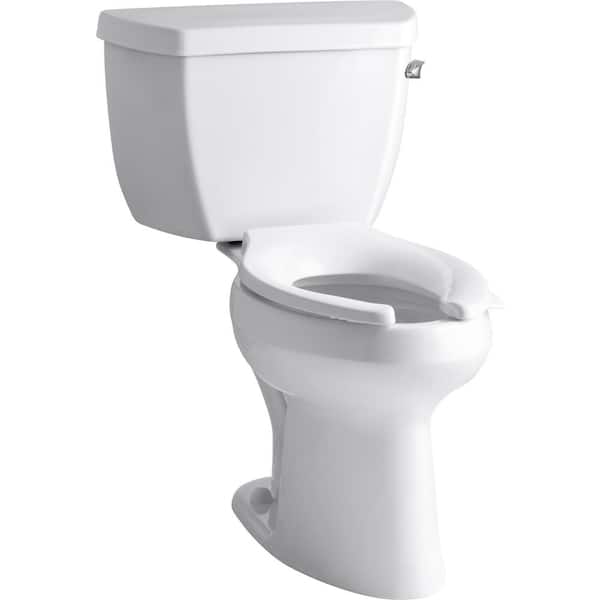 KOHLER Highline 2-piece 1.0 GPF Single Flush Elongated Toilet in White, Seat Not Included