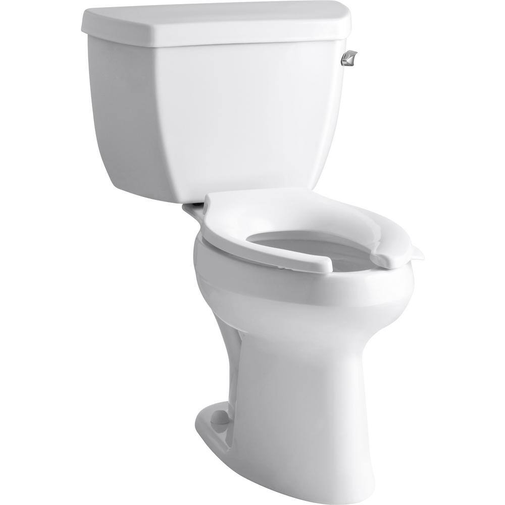 Kohler Highline 2 Piece 10 Gpf Single Flush Elongated Toilet In White Seat Not Included K 3519 3261
