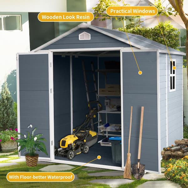 Storhaus 6.07 ft. W x 7.64 ft. D Outdoor Plastic Storage