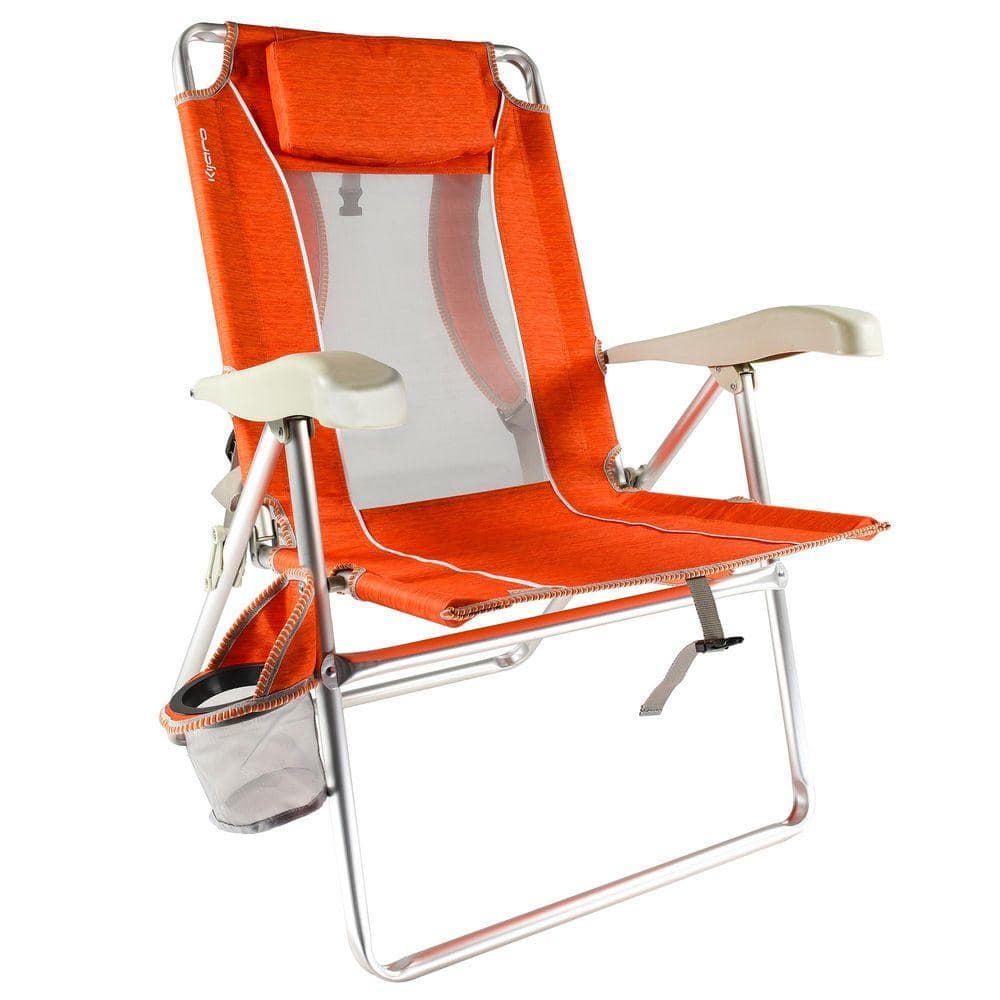 Kijaro Coast Tidal Wave Chair-5 Position TALL-Fiji Sunset Orange