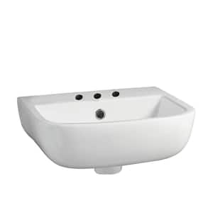 Series 600 Large Wall-Hung Bathroom Sink in White