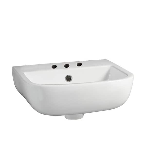 Barclay Products Series 600 Large Wall-Hung Bathroom Sink in White