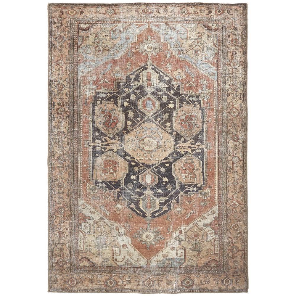Blue and Orange Abstract 8 ft. x 10 ft. Area Rug price history on PriceWatchPro