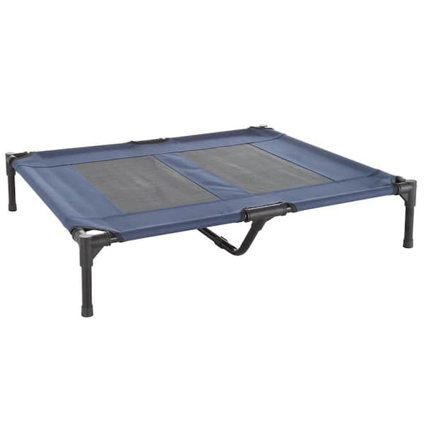 Petmaker Large Navy Blue Elevated Pet Bed HW3210043 - The Home Depot