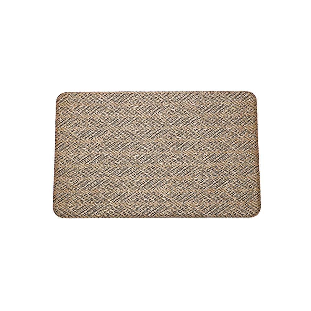 Nautica Adair Natural/Black 20 in. x 32 in. AntiFatigue Kitchen Mat