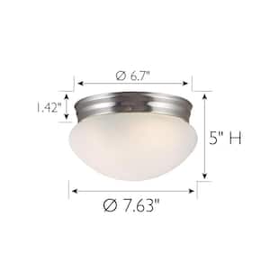 Millbridge 1-Light Satin Nickel Ceiling Semi Flush Mount Light