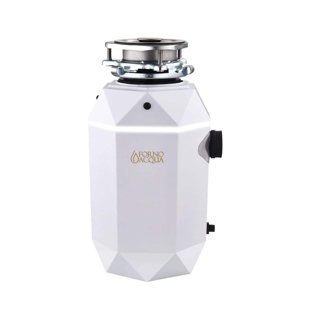 ACQUA BrightDIAMOND Moonstone 1HP Super Quiet Continuous Feed Garbage Disposal Corded with Pre-Wired Air Switch