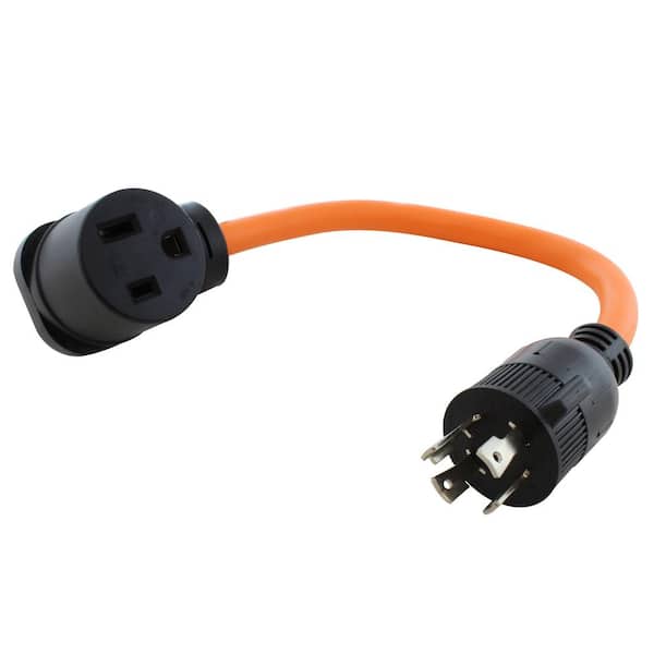 1.5 ft. Welder Adaper Generator L14-30 Plug (4-Prong 30 Amp) to NEMA 6-50R 50 Amp 250-Volt Adapter Cord