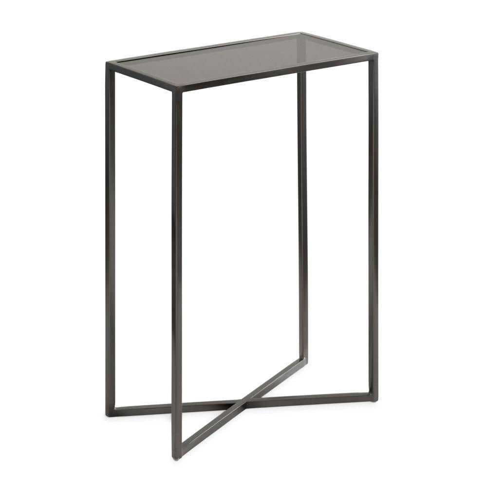 Jaspur 16.00 in. Pewter Rectangle Glass Contemporary End Table price history on PriceWatchPro