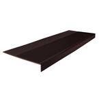 Ribbed Profile Brown 12-1/4 in. x 54 in. Square Nose Stair Tread Cover