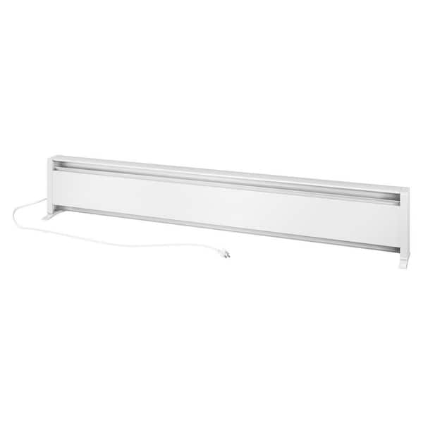 59 in. 120-volt 1,500-watt SoftHeat Portable Hydronic Electric Baseboard Heater in White