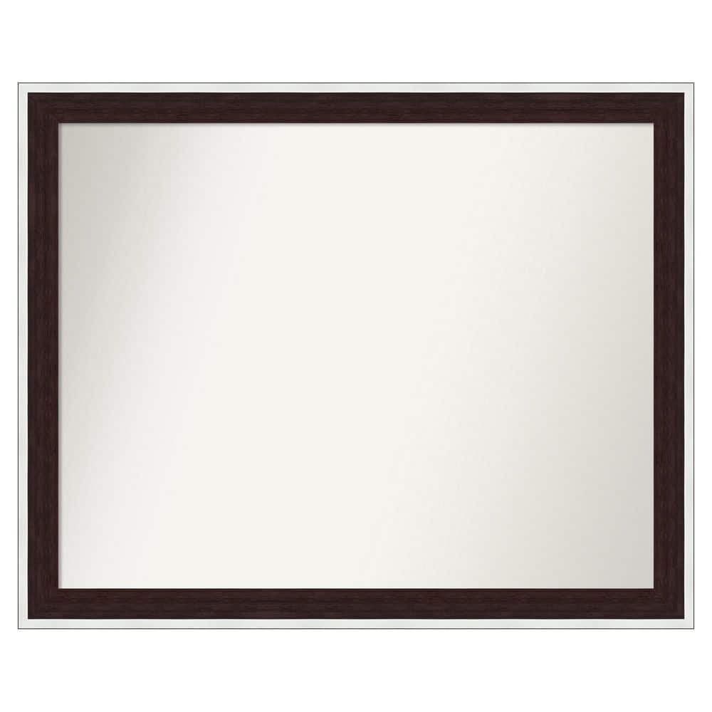 Maya Espresso Silver 31.25 in. x 25.25 in. Non-Beveled Modern Rectangle Framed Wall Mirror price history on PriceWatchPro
