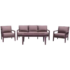 Bridgeport II 4-Piece Sofa Set Includes: 1 Sofa, 1 Coffee Table and 2 Club Chairs