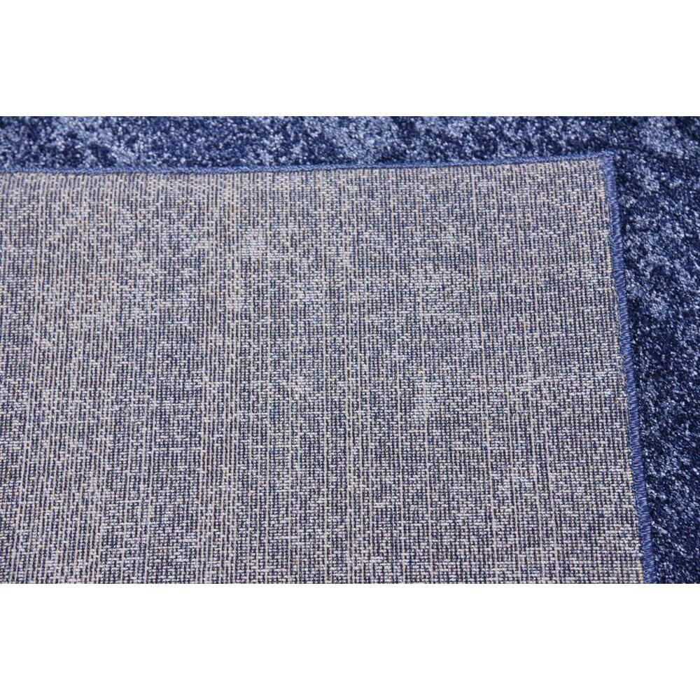Navy Blue Tufted Rectangular Easy-Care Synthetic Rug