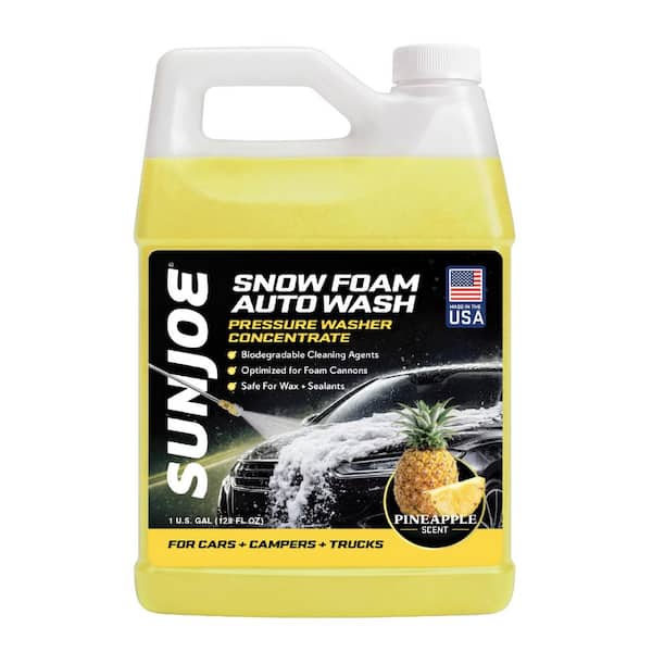 1 Gal. Premium Snow Foam Pressure Washer Rated Car Wash Soap and Cleaner, Pineapple