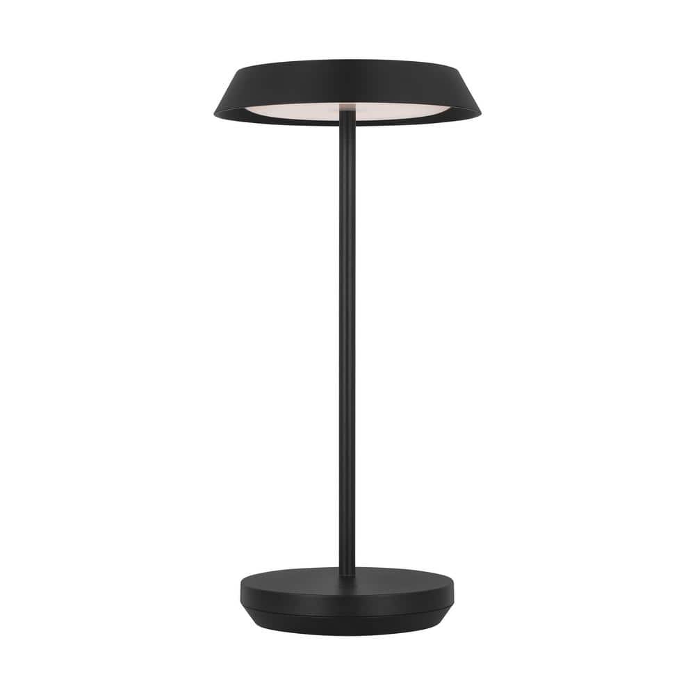 Tepa 6.4 in. W x 13.1 in. H Black Portable Integrated LED Accent Table Lamp for Living Room with Black Metal Shade price history on PriceWatchPro