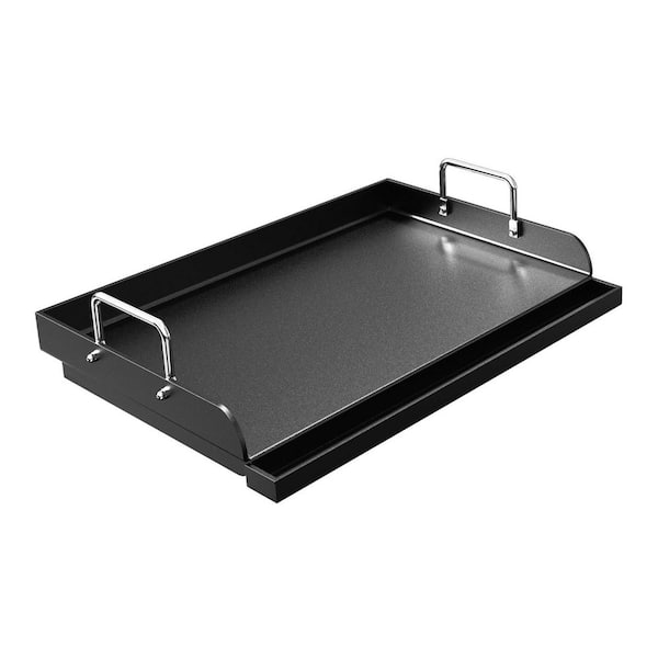 Ceramic Nonstick Griddle Top 23 in. x 16 in. Steel Flat Plate with Grease Trough for Gas Grill and Stovetop