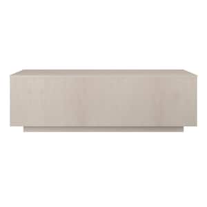 Paxton 47.5 in. Alder White Rectangle MDF Top Coffee Table