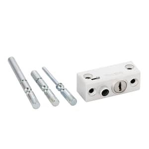 White Steel Window Security Multi-Bolt with 3.5 mm to 10 mm Drill Bit