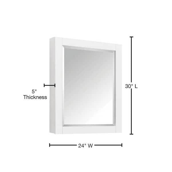 Avanity 14000 Series 24-in x 30-in Rectangle Surface Poplar Mirrored Medicine Cabinet Avanity 14000 Series 24-in x 30-in Rectangle Surface Poplar Mirrored Medicine Cabinet