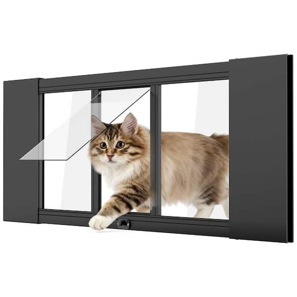 BOZTIY Cat Door for Window Full-Size Window Pet Doors Fits 23 in