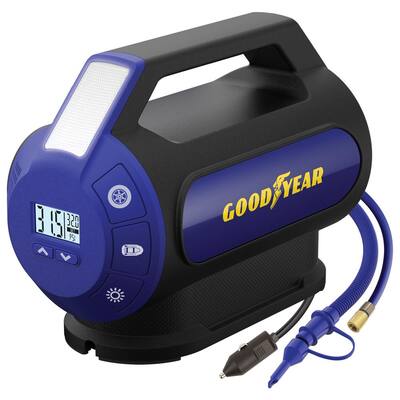 Digital Dual Flow Tire Inflator and Air Compressor, 6-Minutes Flat to Full