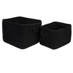 12 in. x 10 in. x 8 in. Modern Mudroom Polypropylene Storage in Ebony
