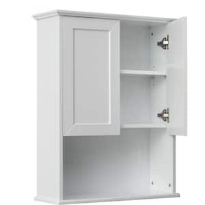 23.6 in. W x 8.3 in. D White Decorative Wall Shelf, Bathroom Wall Cabinet