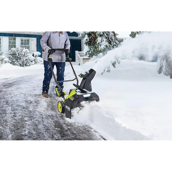 RYOBI 18 in. Single Stage Auger Propelled Snow Blower Rubber