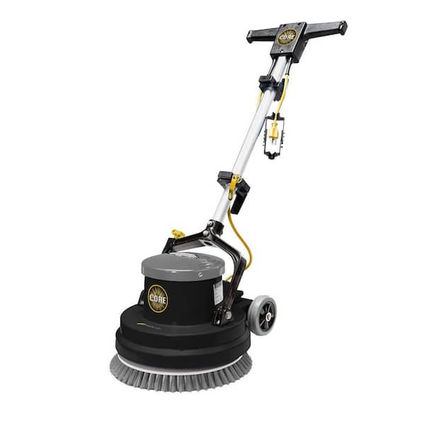 15in Commercial Corded Multisurface Cleaner in Gray with Heavy Duty Single Pad Polisher Buffer Scrubber