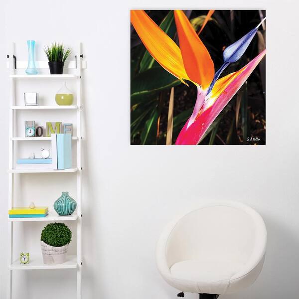 VENICE BEACH Collections PARADISE FLORA by Steven A. Heller 1 Piece Unframed Canvas Drawing Print Abstract Print 30 in. x 30 in.