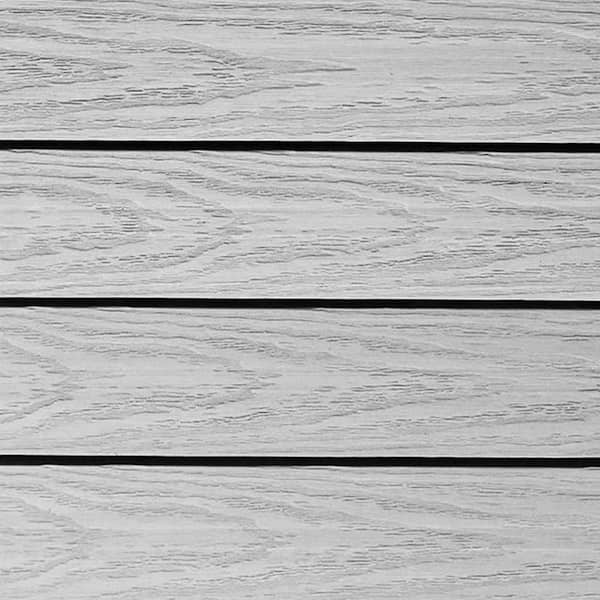 UltraShield Naturale 1 ft. x 1 ft. Quick Deck Outdoor Composite Deck Tile in Icelandic Smoke White (10 sq. ft. per box)