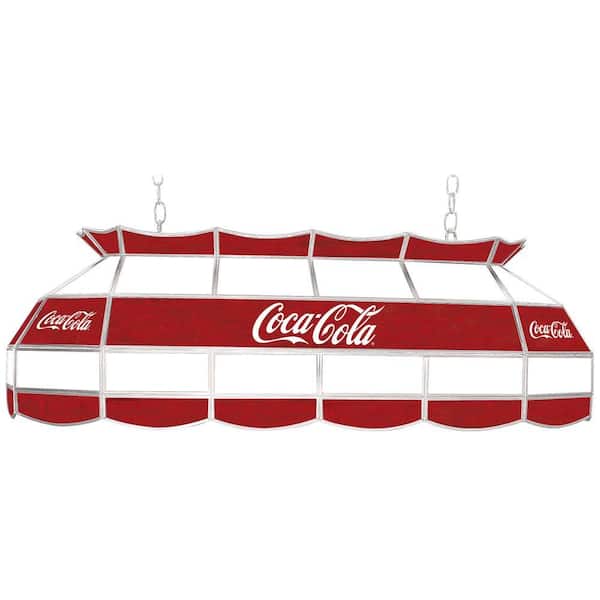Trademark Coca Cola 3-Light Stained Glass Hanging Tiffany Lamp