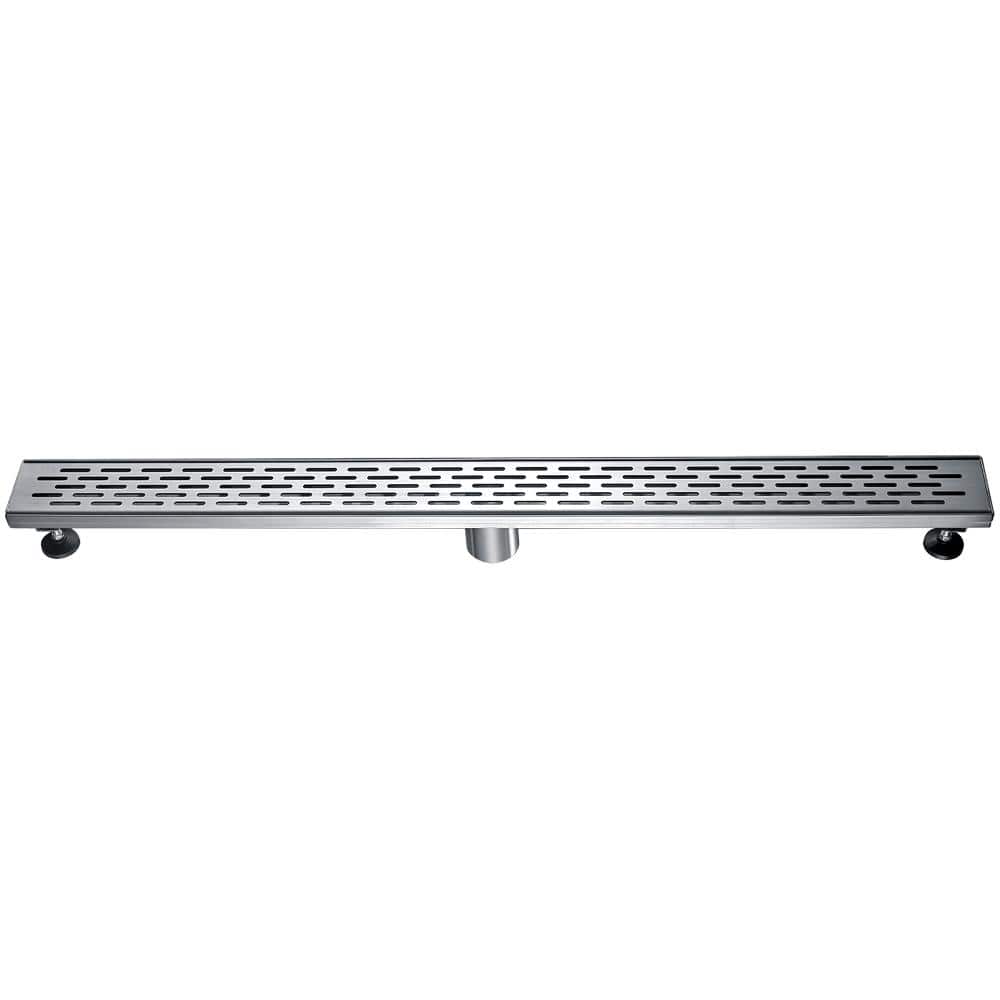 36" Stainless Steel Linear Shower Drain with Groove Holes