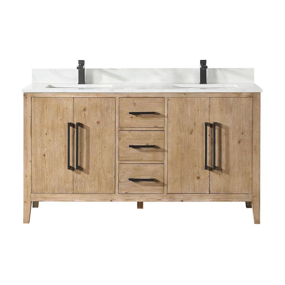 Altair Laurel 60 in. W x 22 in. D x 34 in. H Double Sink Bath Vanity in ...