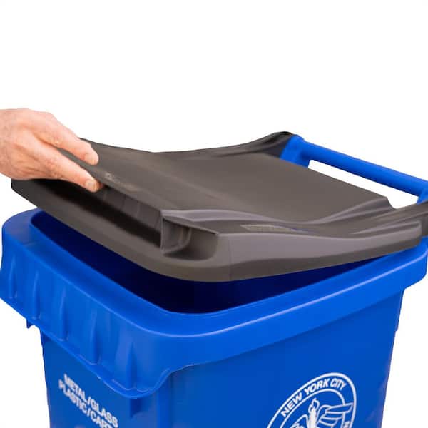 Otto Official NYC Metal, Glass, and Plastics Recycling Bin 35 gal