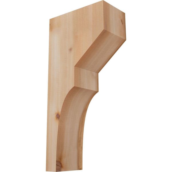 Ekena Millwork 5-1/2 in. x 10 in. x 22 in. Western Red Cedar Monterey Smooth Corbel