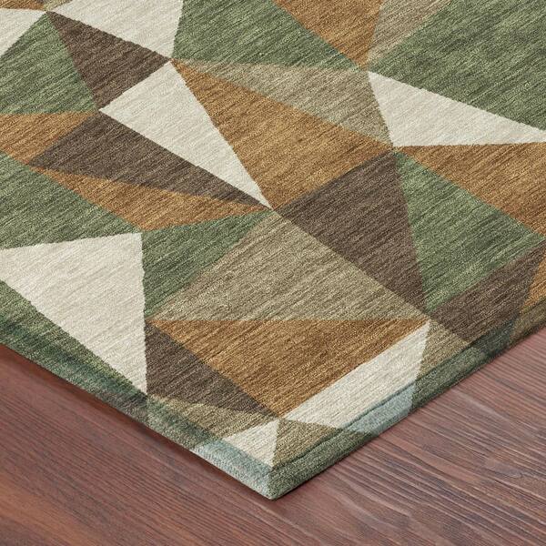 Chantille Machine Washable Indoor/Outdoor Abstract ACN2835 Chocolate 8 ft. x 10 ft. Area Rug