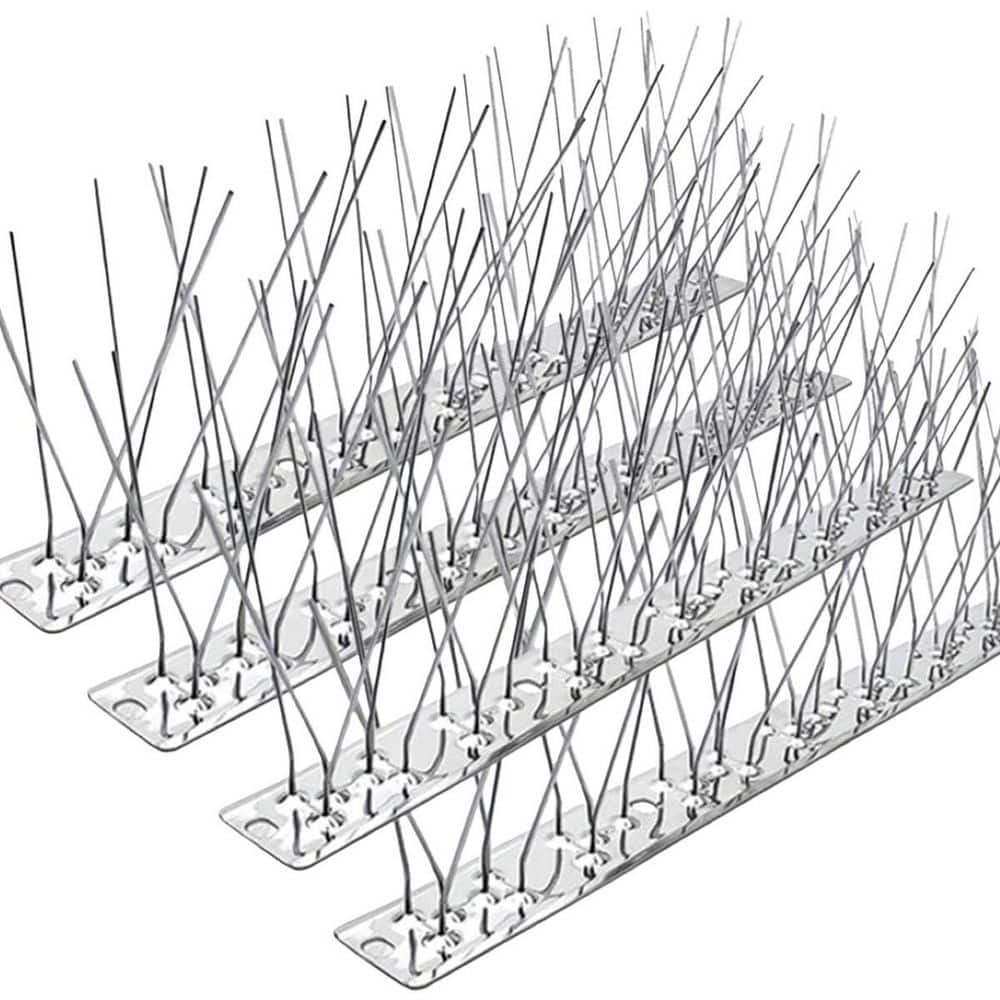 Stainless Steel Bird Spikes 4 in. ft. 1.15 in. Fence Spikes Easy Install Anti-Pigeon Deterrent 10-Pack price history on PriceWatchPro