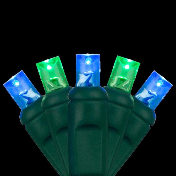 Wintergreen Lighting 24 ft. 70-Light Blue and Green 5 mm LED Mini Light Set