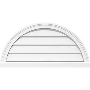 White Half Round Gable Vent Grill 22 x 34 inch Roofing Attic Ventilation Vinyl 