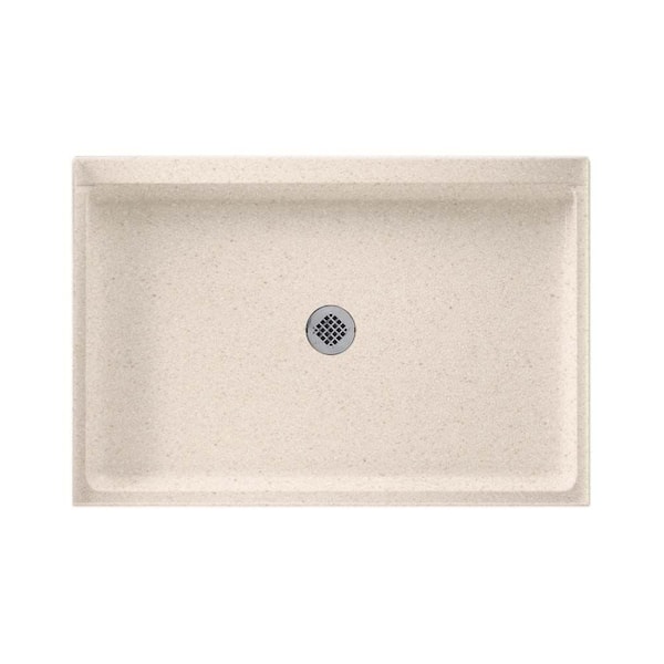 Swan Swanstone 48 in. L x 32 in. W Alcove Shower Pan Base with Center Drain in Tahiti Sand
