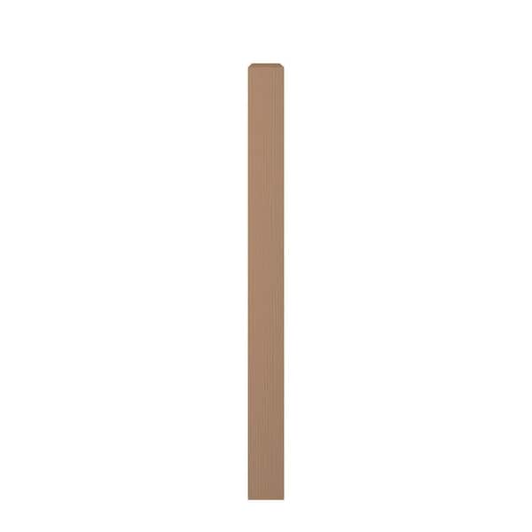 4 in. D x 4 in. W x 48 in. L Unfinished Poplar Wood Square Newel