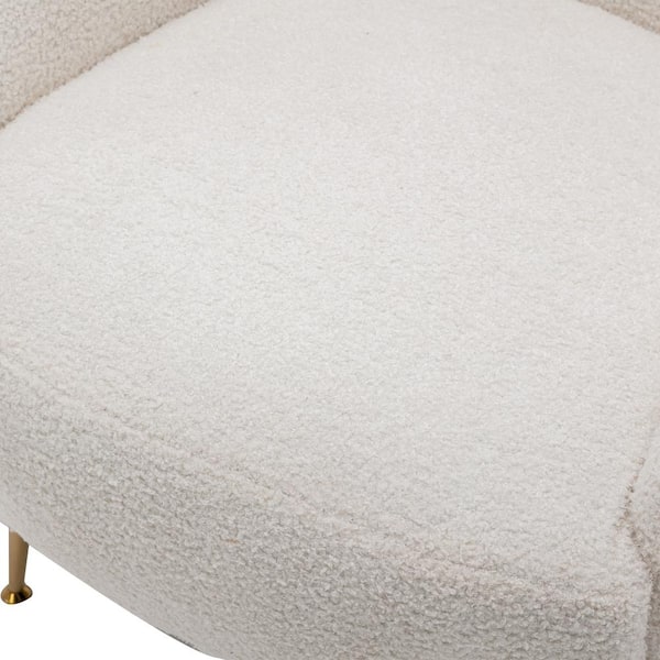 aisword Modern Comfy Leisure Accent Chair, Teddy Short Plush