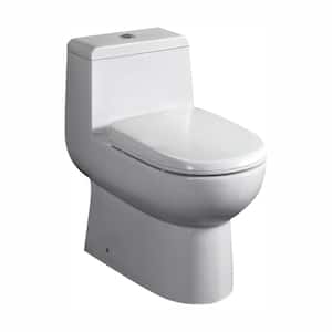Antila 1-piece 0.8 / 1.6 GPF Dual Flush Elongated Toilet in White