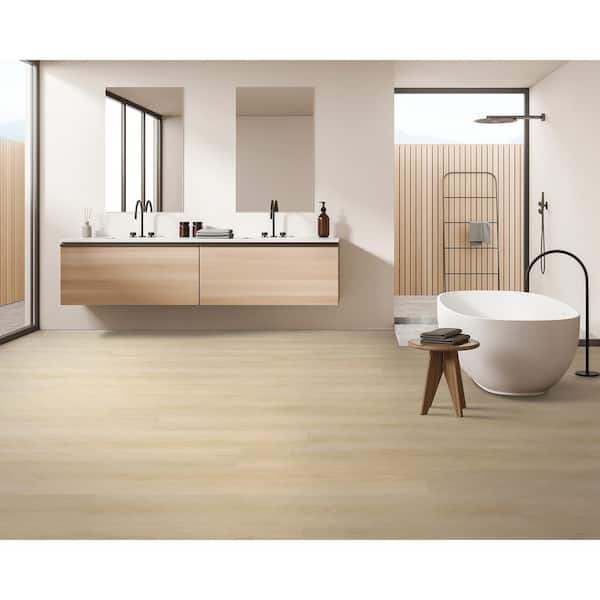 Take Home Sample - Elite Light Oak 20 Mil T x 9.13 in. W x 8 in. L Click Lock Waterproof Lux Vinyl Plank Flooring